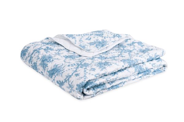 San Cristobal Full/Queen Quilted Coverlet Bedding Style Matouk Sky 