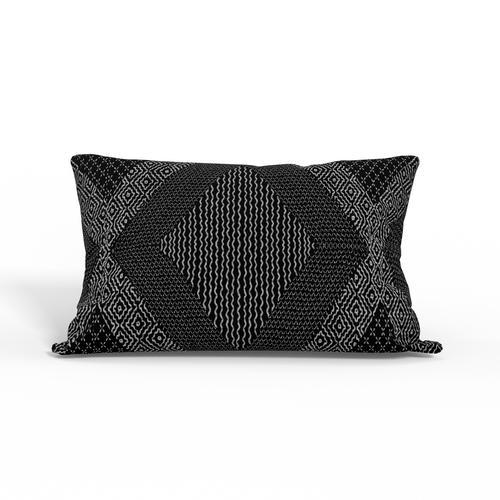 Sashiko Hishi-Moyo Pillow- 24x14 Bedding Style Ann Gish