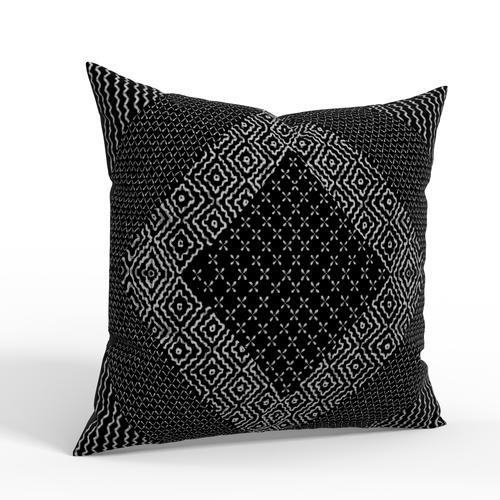 Sashiko Hishi-Moyo Pillow- 24x24 Bedding Style Ann Gish 