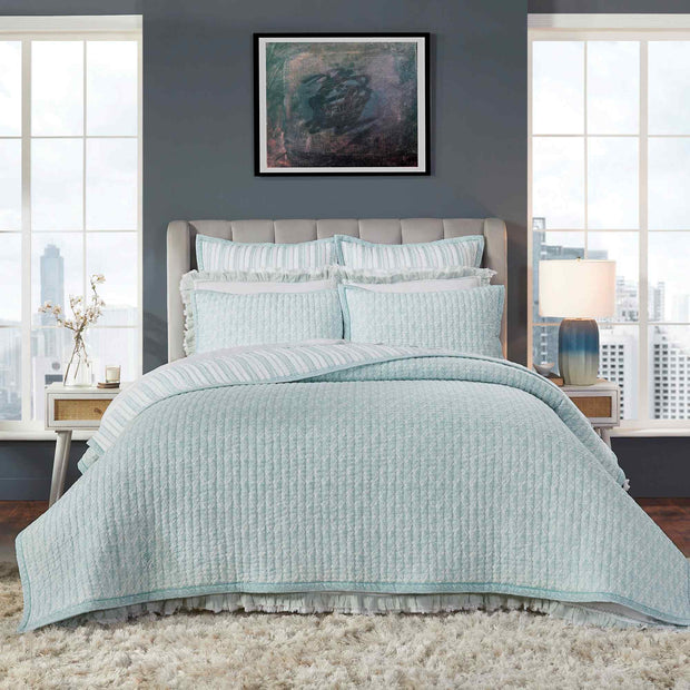 Serenity King Quilt Bedding Style Orchids Lux Home Sage 