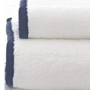 Signature Banded Hand Towel Bath Linens Pine Cone Hill White Indigo 