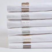 Bedding Style - Silk Band Queen Sheet Set - White