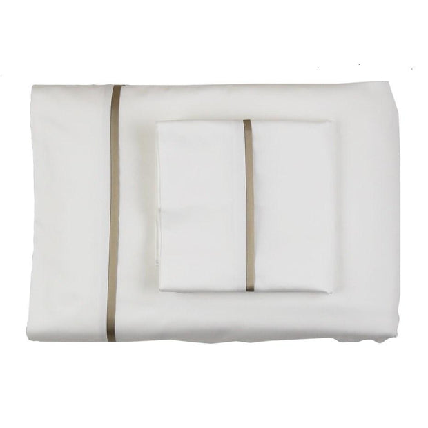 Bedding Style - Silk Trim King Sheet Set - White