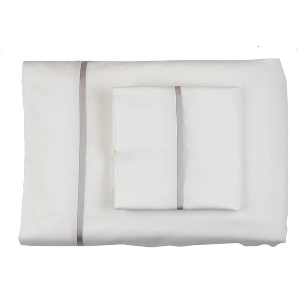Bedding Style - Silk Trim King Sheet Set - White