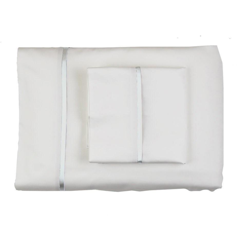 Bedding Style - Silk Trim King Sheet Set - White