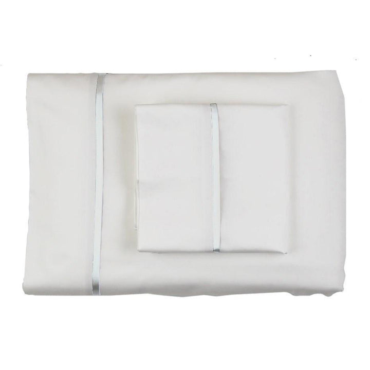 Bedding Style - Silk Trim King Sheet Set - White
