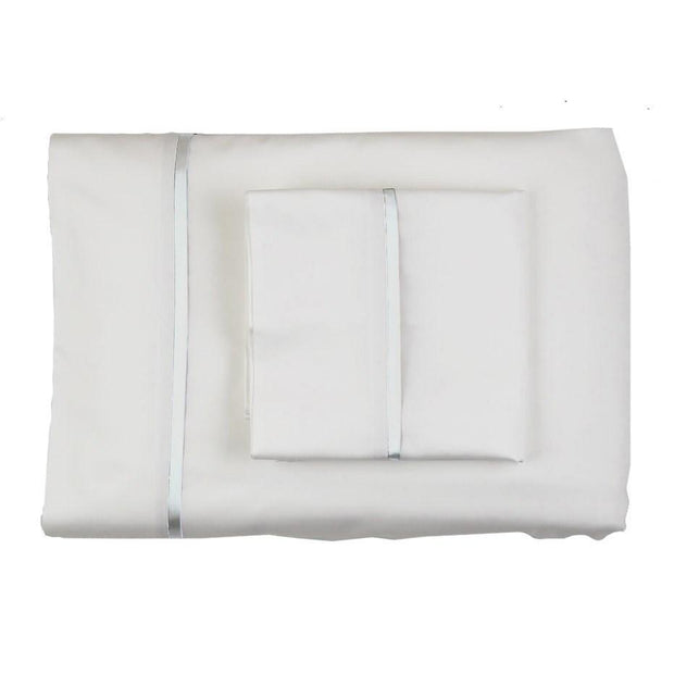 Bedding Style - Silk Trim King Sheet Set - White