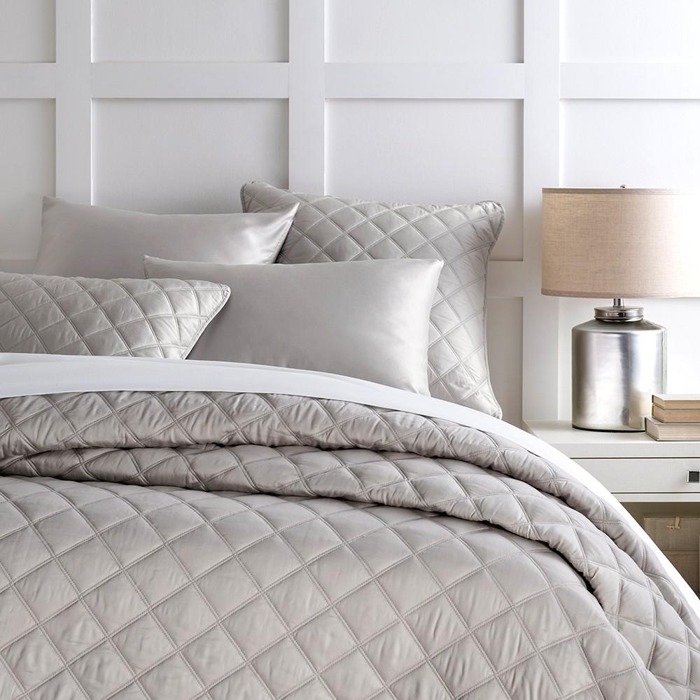 Silken Solid Full/Queen Quilted Coverlet Bedding Style Pine Cone Hill