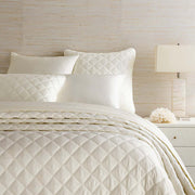 Silken Solid King Quilted Coverlet Bedding Style Pine Cone Hill Ivory 