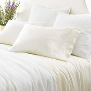 Silken Solid King Sheet Set Bedding Style Pine Cone Hill Ivory 