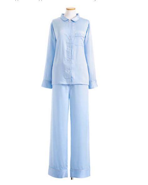Silken Solid Pajamas - Large Sleepwear Pine Cone Hill Soft Blue 