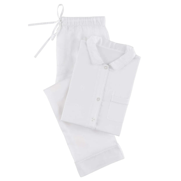 Silken Solid Pajamas - Large Sleepwear Pine Cone Hill White 