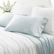 Silken Solid Standard Pillowcase- Pair Bedding Style Pine Cone Hill Robin Egg Blue 