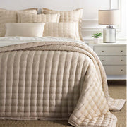 Silken Solid Twin Puff Quilt Bedding Style Pine Cone Hill Sand 