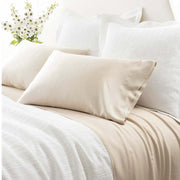 Silken Solid Twin Sheet Set Bedding Style Pine Cone Hill Sand 