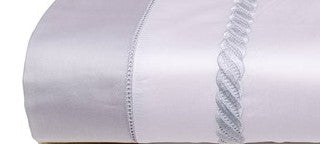Simone King Pillowcases - pair Bedding Style Bovi White Silver 