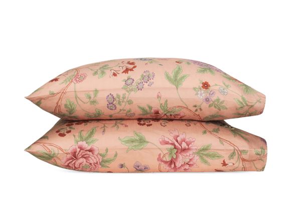 Simone King Pillowcases- Pair Bedding Style Matouk Apricot 