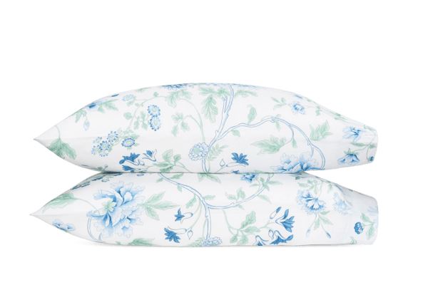 Simone King Pillowcases- Pair Bedding Style Matouk Sea 