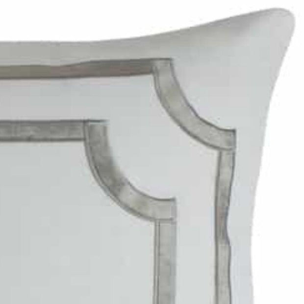 Soho Euro Pillow Bedding Style Lili Alessandra White Silver 
