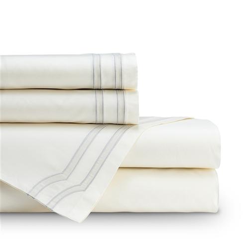 Soho King Pillowcase - pair Bedding Style Lili Alessandra Ivory Oyster 