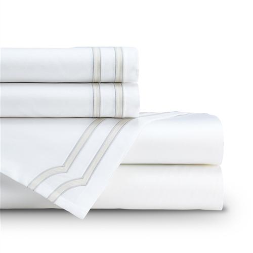 Soho King Pillowcase - pair Bedding Style Lili Alessandra White Oyster 