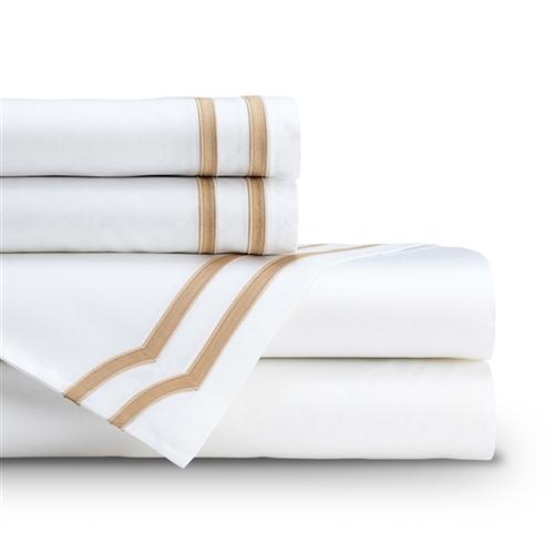 Soho King Pillowcase - pair Bedding Style Lili Alessandra White Straw Sheet 