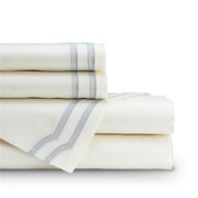 Soho Standard Pillowcase - pair Bedding Style Lili Alessandra Ivory Gray 