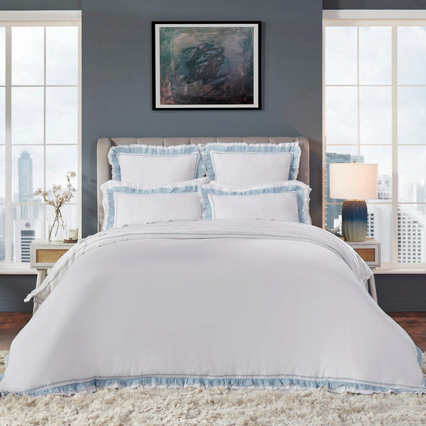 Solana King Duvet Cover Bedding Style Orchids Lux Home French Blue 