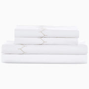 Stitched Organic Full/Queen Sheet Set Bedding Style John Robshaw Sand 