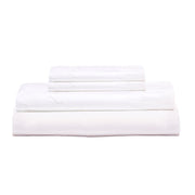 Stitched Organic Full/Queen Sheet Set Bedding Style John Robshaw White 