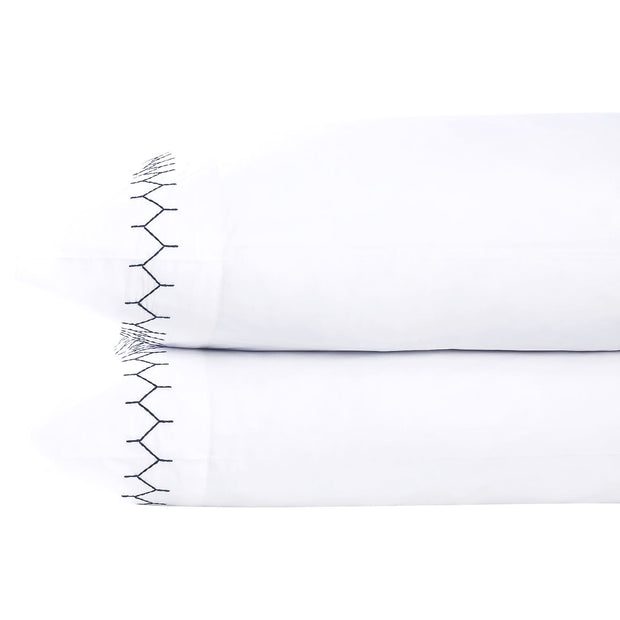 Stitched Organic King Pillowcase-Pair Bedding Style John Robshaw Ink 