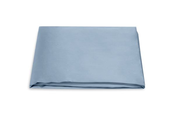 Talita Satin Stitch Cal King Fitted Sheet Bedding Style Matouk Hazy Blue 