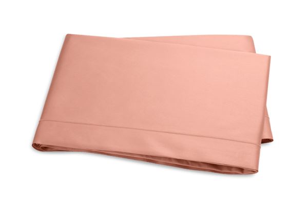 Talita Satin Stitch Full/Queen Flat Sheet Bedding Style Matouk Shell 