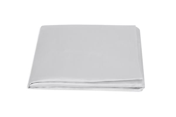 Talita Satin Stitch Queen Fitted Sheet Bedding Style Matouk Silver 