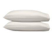 Talita Satin Stitch Standard Pillowcases- Pair Bedding Style Matouk Bone 