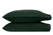 Talita Satin Stitch Standard Pillowcases- Pair Bedding Style Matouk Green 