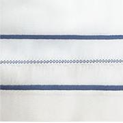 Triad King Pillowcase- Pair Bedding Style Home Treasures White Stone Blue 