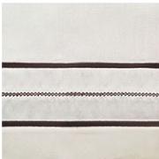 Triad Twin XL Flat Sheet Bedding Style Home Treasures Ivory Chocolate 