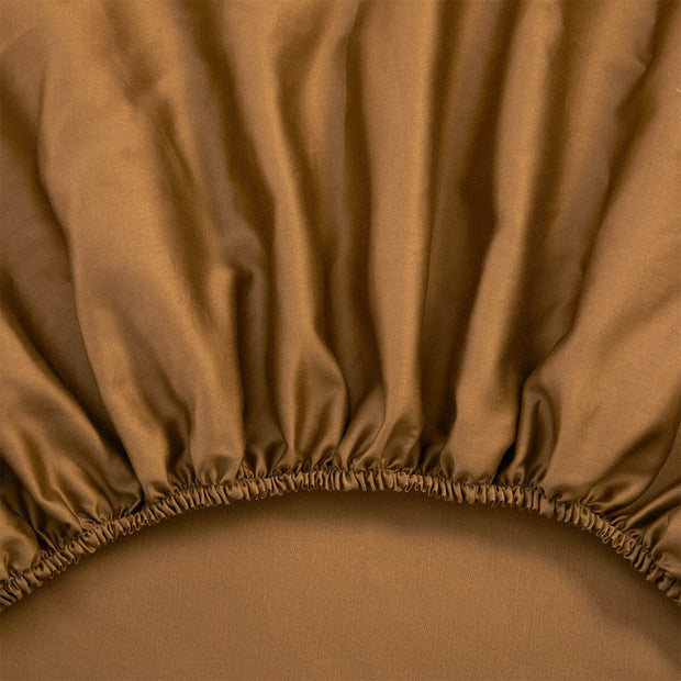 Triomphe Full Fitted Sheet Bedding Style Yves Delorme Bronze 