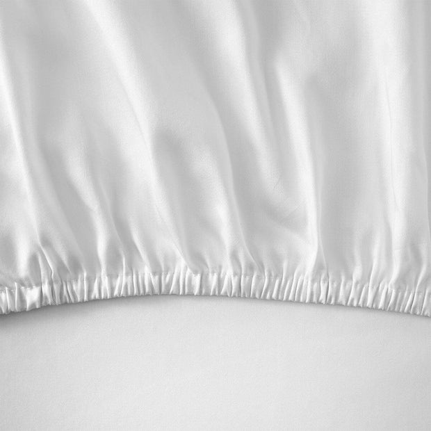 Triomphe King Fitted Sheet Bedding Style Yves Delorme Blanc 