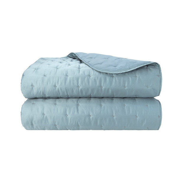 Triomphe Quilted King Coverlet Bedding Style Yves Delorme Fjord 