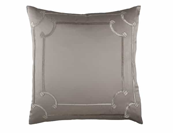 Vendome Euro Pillow Bedding Style Lili Alessandra Taupe 