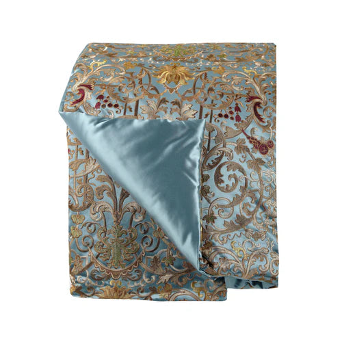 Venezia Throw 96x50 Linens & Bedding Ann Gish Blue 