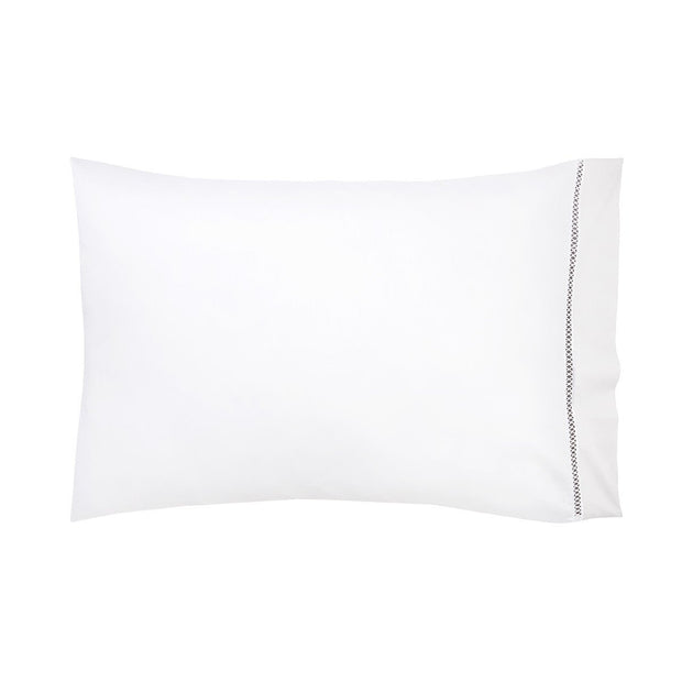 Walton King Pillowcase - each Bedding Style Yves Delorme Blanc 