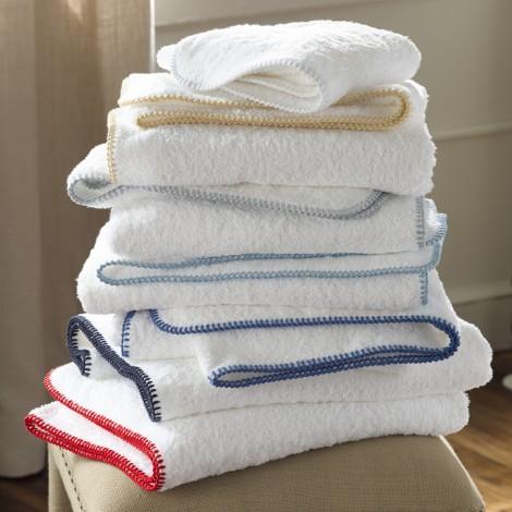 Matouk Cairo Bath Towels (White/White)