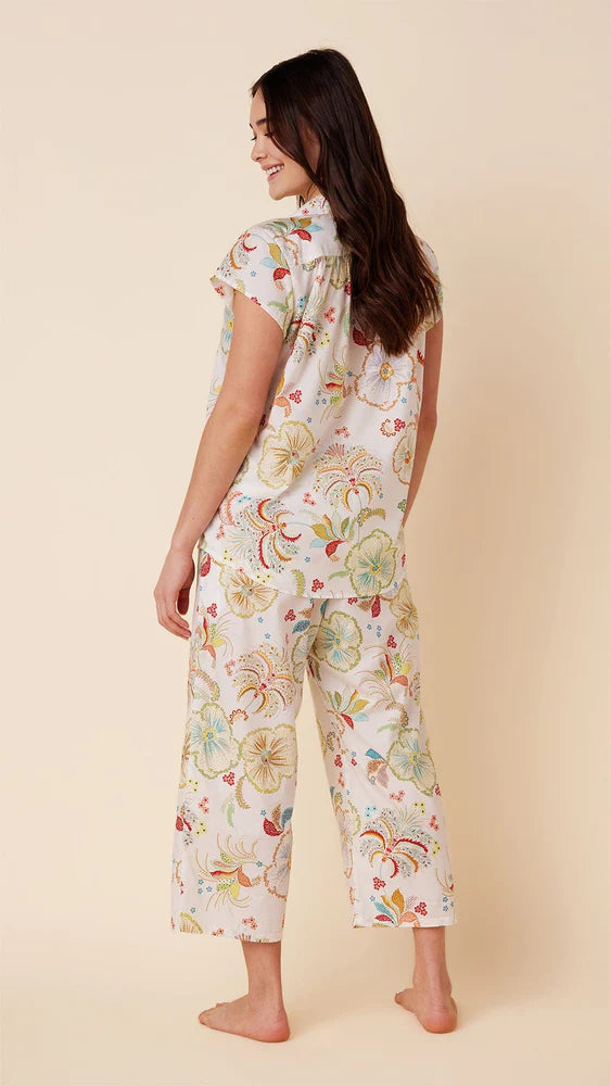 White Hawaiian Luxe Pima Capri Pajamas Sleepwear Cats Pajamas 