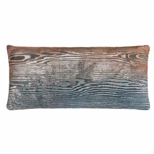 Woodgrain Pillow 14" x 20" Decorative Pillow Kevin O'Brien Gunmetal 
