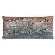 Woodgrain Pillow 16" x 36" Decorative Pillow Kevin O'Brien Gunmetal 