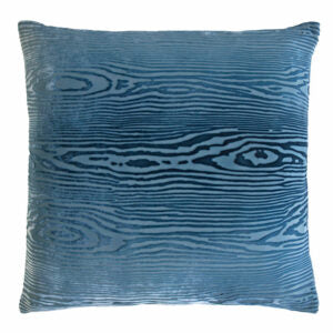 Woodgrain Pillow 22" Decorative Pillow Kevin O'Brien Denim 