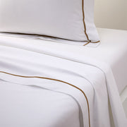 Yves Delorme Athena F/Q Flat Sheet Bedding Style Yves Delorme Bronze 